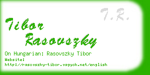 tibor rasovszky business card